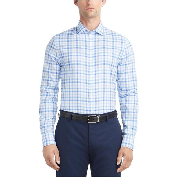 Tommy Hilfiger Mens TH Flex Button Down Dress Shirt, Blue, NWT - Picture 1 of 1